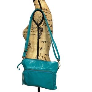 Latico Blue Leather Crossbody Shoulder Purse